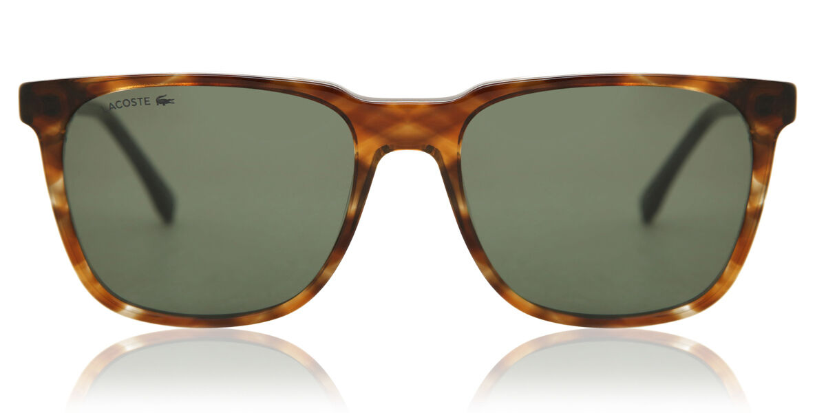 Lacoste L910S 218, Tortoiseshell frame, Green lenses