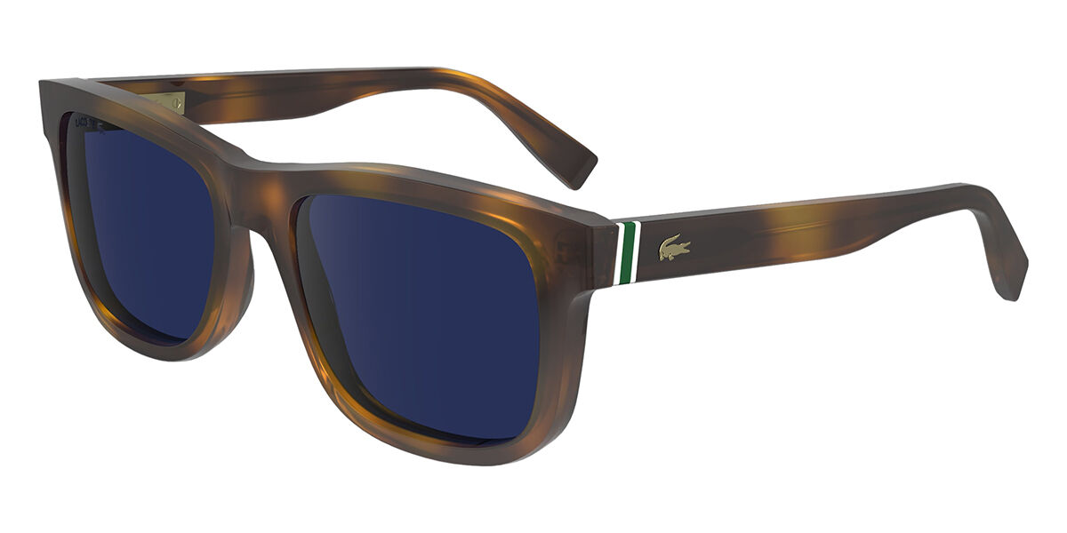 Lacoste L6014S 214, Tortoiseshell frame, Blue lenses