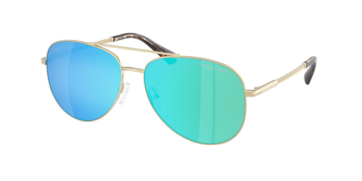 Michael Kors MK1172 PERLEDO Polarized 101425, Gold frame, Blue Polarized lenses
