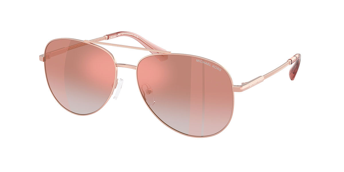 Michael Kors MK1172 PERLEDO 11086F, Gold frame, Gradient Pink Mirror lenses