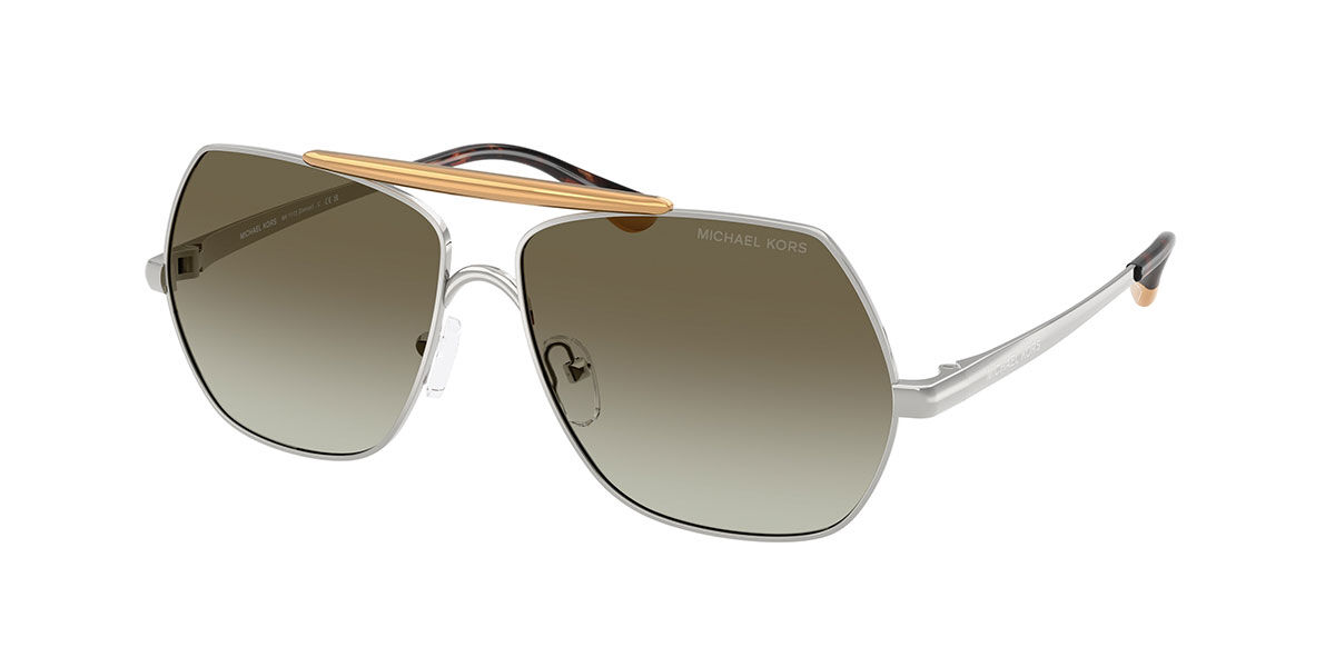 Michael Kors MK1173 DENVER 18933M, Silver frame, Gradient Green lenses