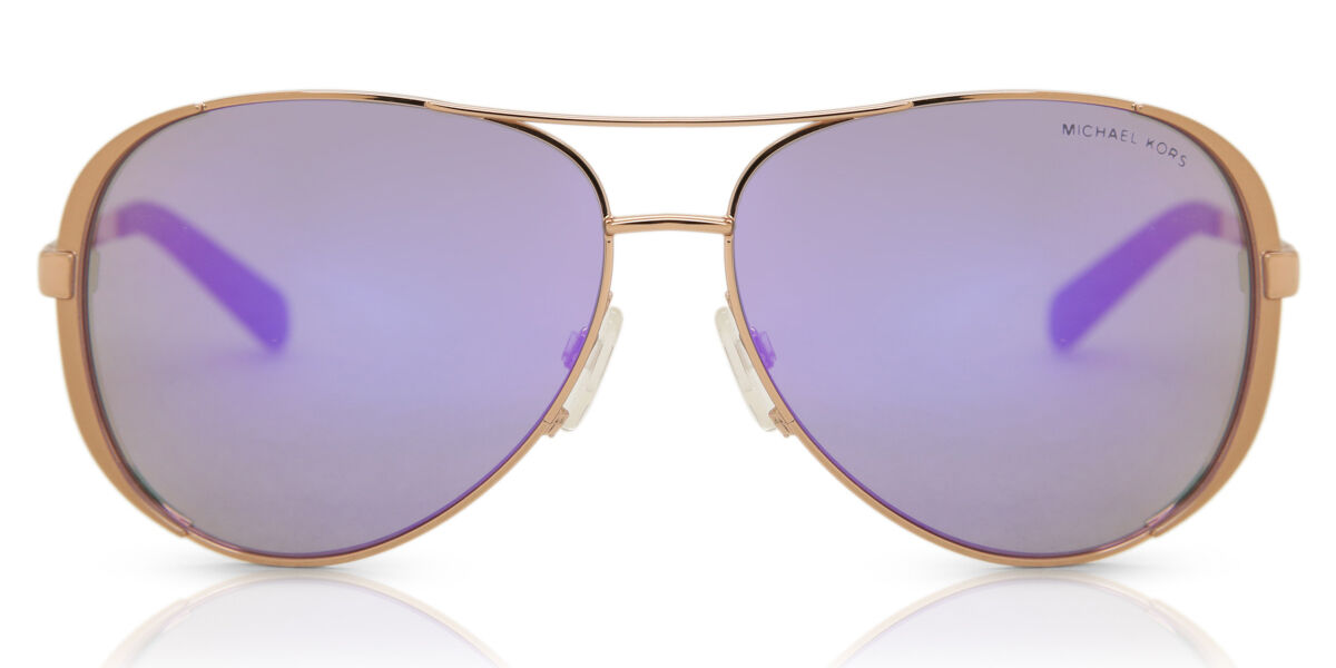 Michael Kors MK5004 CHELSEA 10034V, Gold frame, Purple Mirror lenses