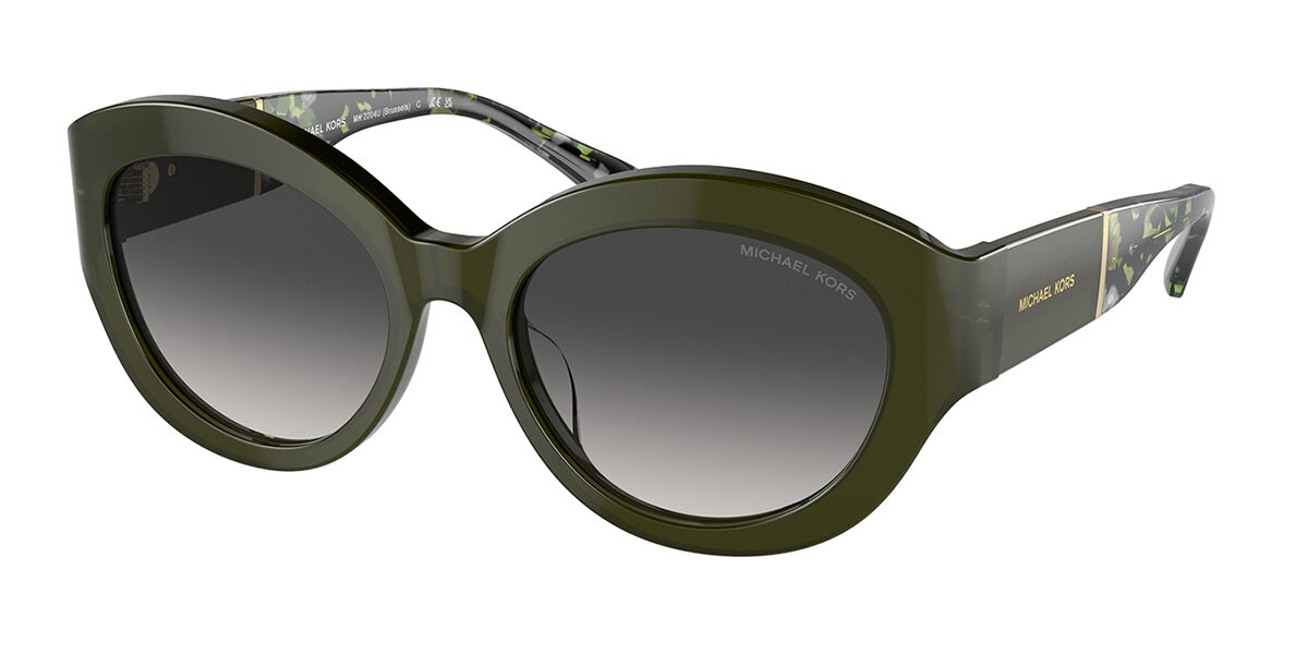 Michael Kors MK2204U BRUSSELS 39478G, Green frame, Gradient Light Grey lenses