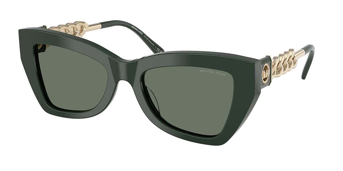 Michael Kors MK2205 MONTECITO 40063H, Green frame, Solid Green lenses