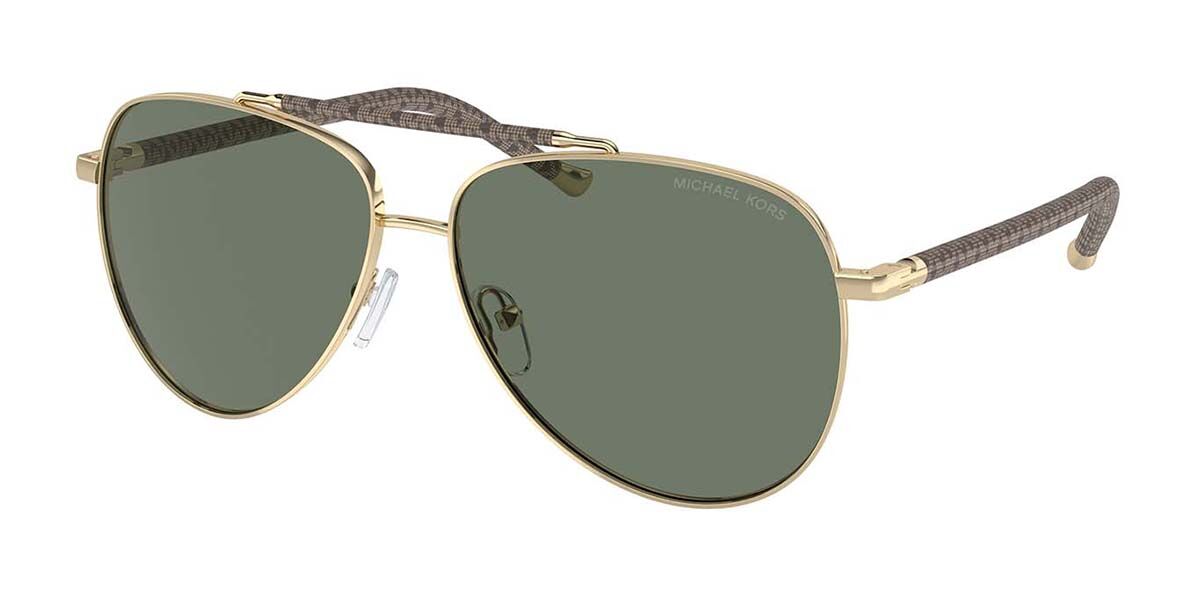 Michael Kors MK1146 PORTUGAL 10143H, Gold frame, Solid Green lenses