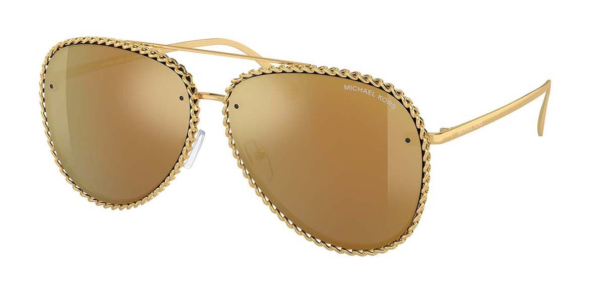 Michael Kors MK1147 PORTOFINO 18967P, Gold frame, Gold Mirror lenses