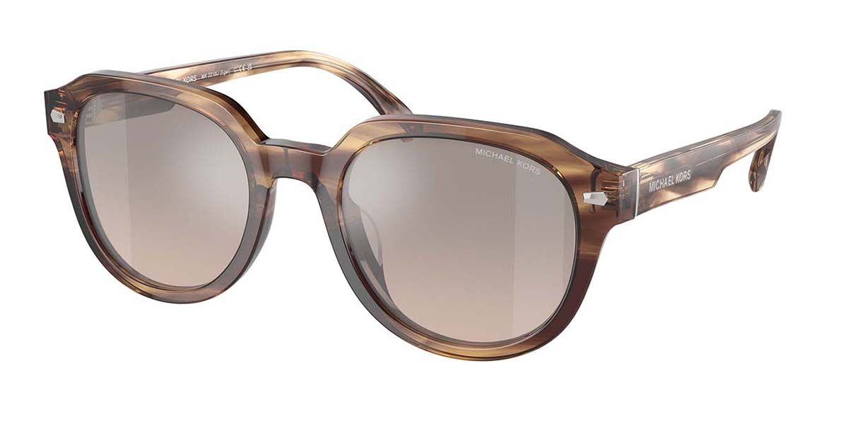 Michael Kors MK2216U EGER 39776I, Brown frame, Brown Grey Mirror lenses