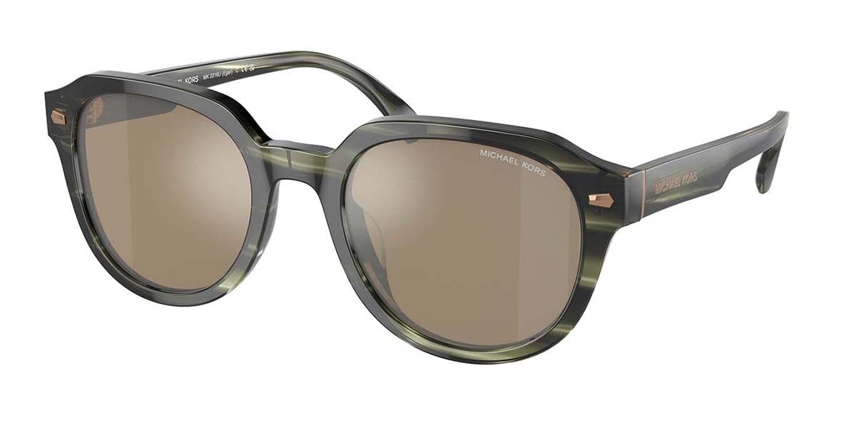 Michael Kors MK2216U EGER 39787I, Green frame, Olive Green Mirror lenses