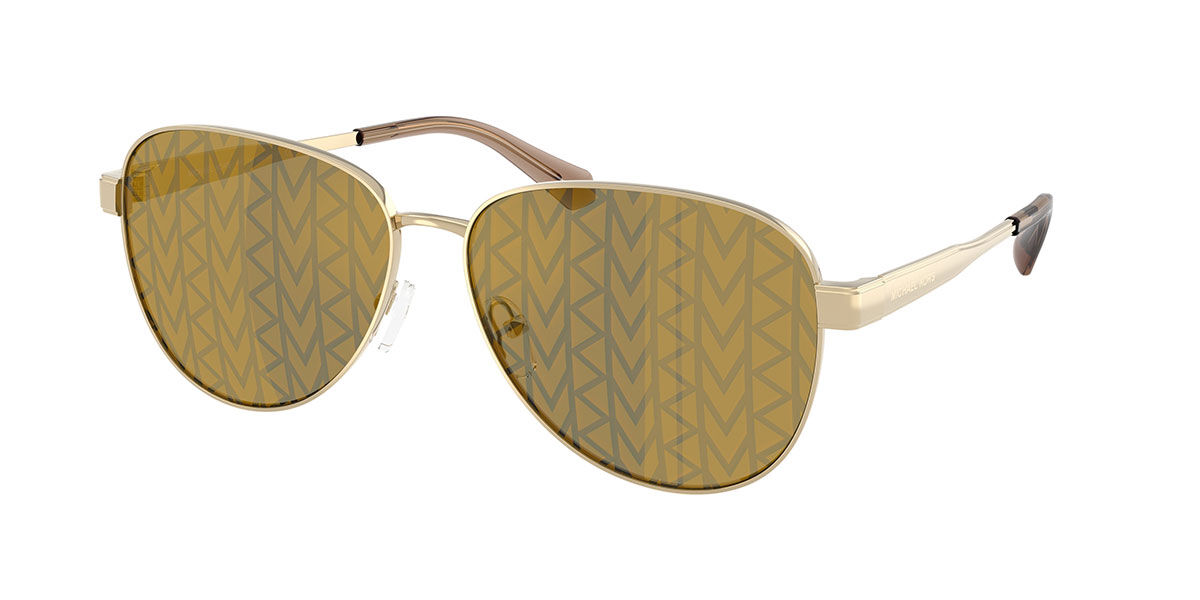 Michael Kors MK1160 BIARRITZ 10149A, Gold frame, Dark Brown lenses