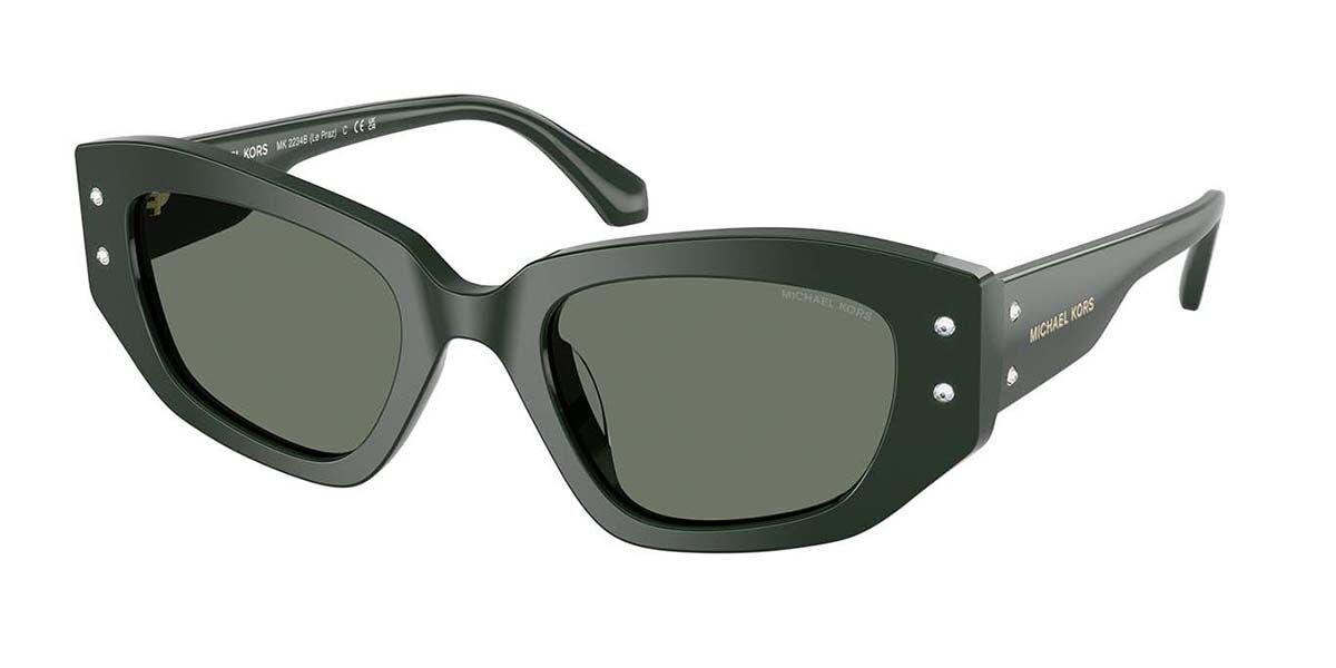 Michael Kors MK2234B LE PRAZ 40063H, Green frame, Solid Green lenses