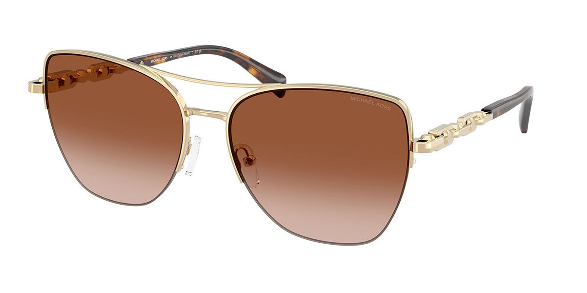 Michael Kors MK1163 DORADO BEACH 101413, Gold frame, Gradient Dark Brown lenses