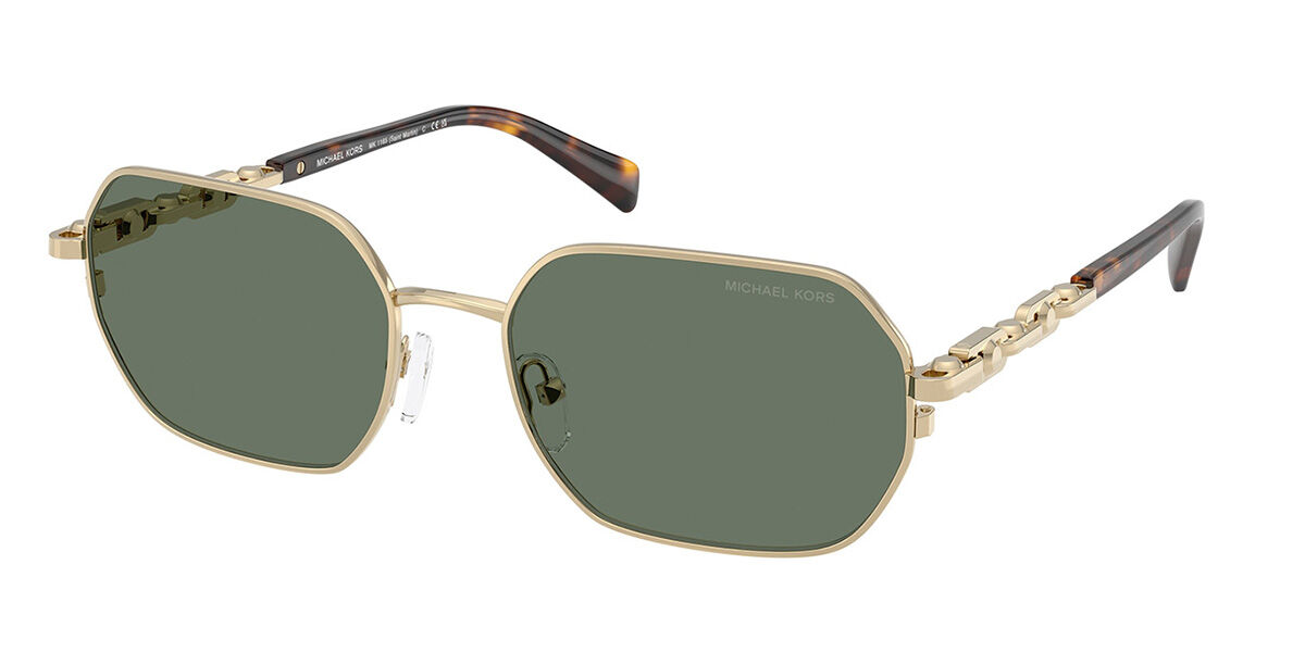 Michael Kors MK1165 SAINT MARTIN 10143H, Gold frame, Solid Green lenses