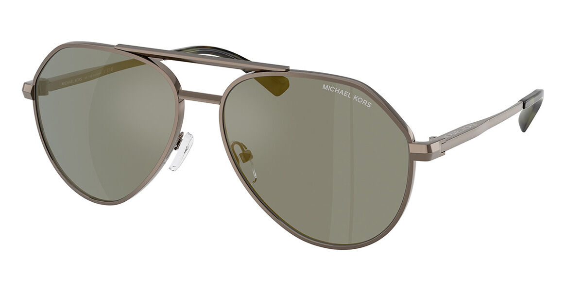 Michael Kors MK1168 BRENTWOOD 10014T, Brown frame, Olive Green Mirror lenses