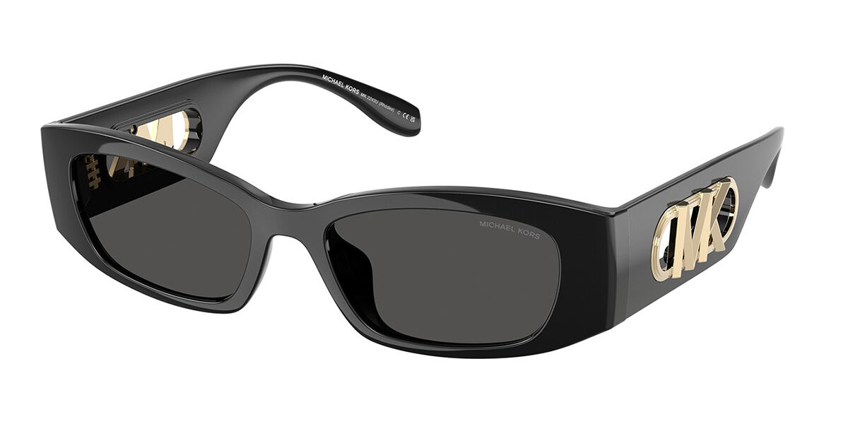 Michael Kors MK2243U RHODES 300587, Black frame, Solid Dark Grey lenses