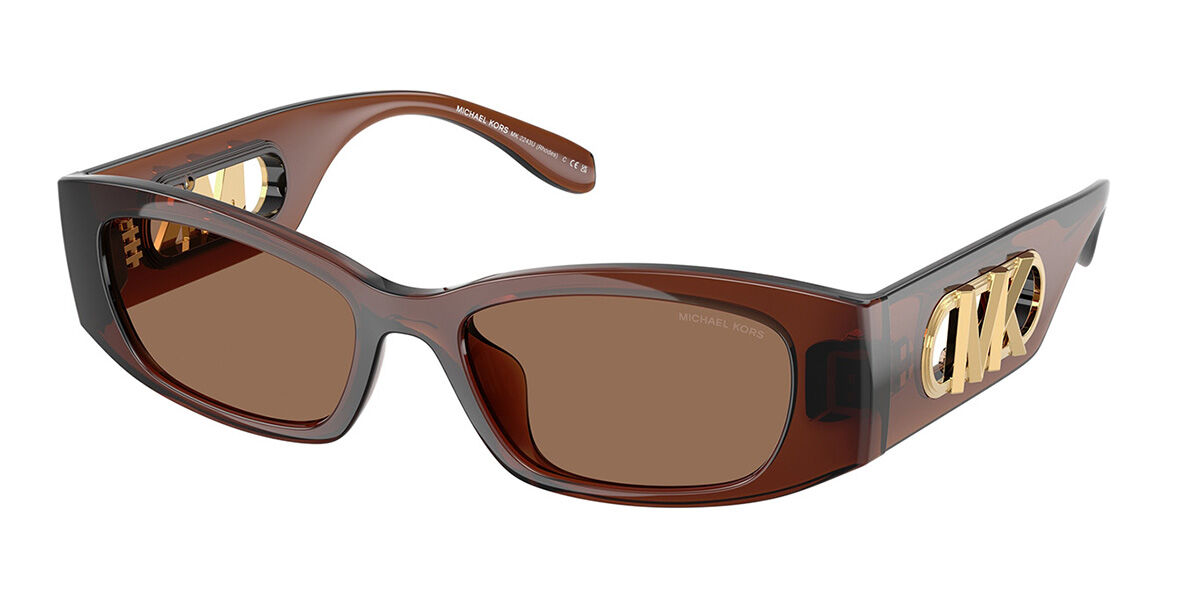 Michael Kors MK2243U RHODES 402173, Brown frame, Solid Brown lenses
