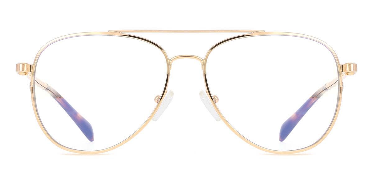 Michael Kors MK3089 SAO PAULO 1896 Blue-Light Block, Gold frame