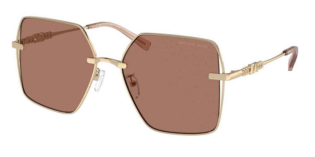 Michael Kors MK1157D SANYA Asian Fit 101403, Gold frame, Solid Light Brown lenses