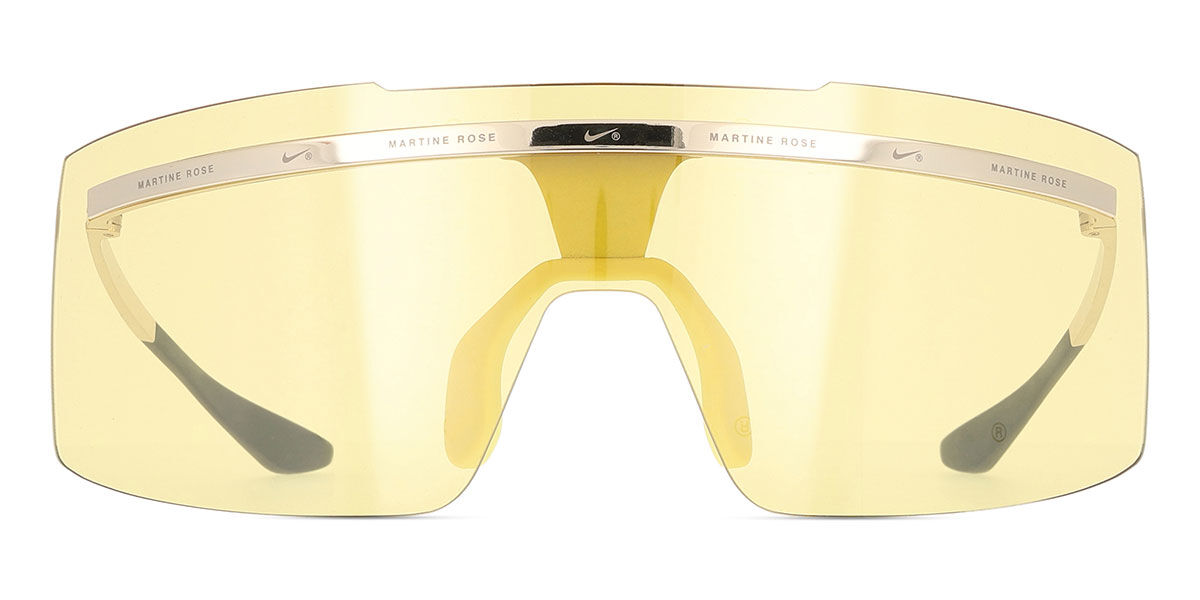 Nike ECHO SHIELD MR FB4480 750, Gold frame, Yellow Silver Flash Mirror lenses