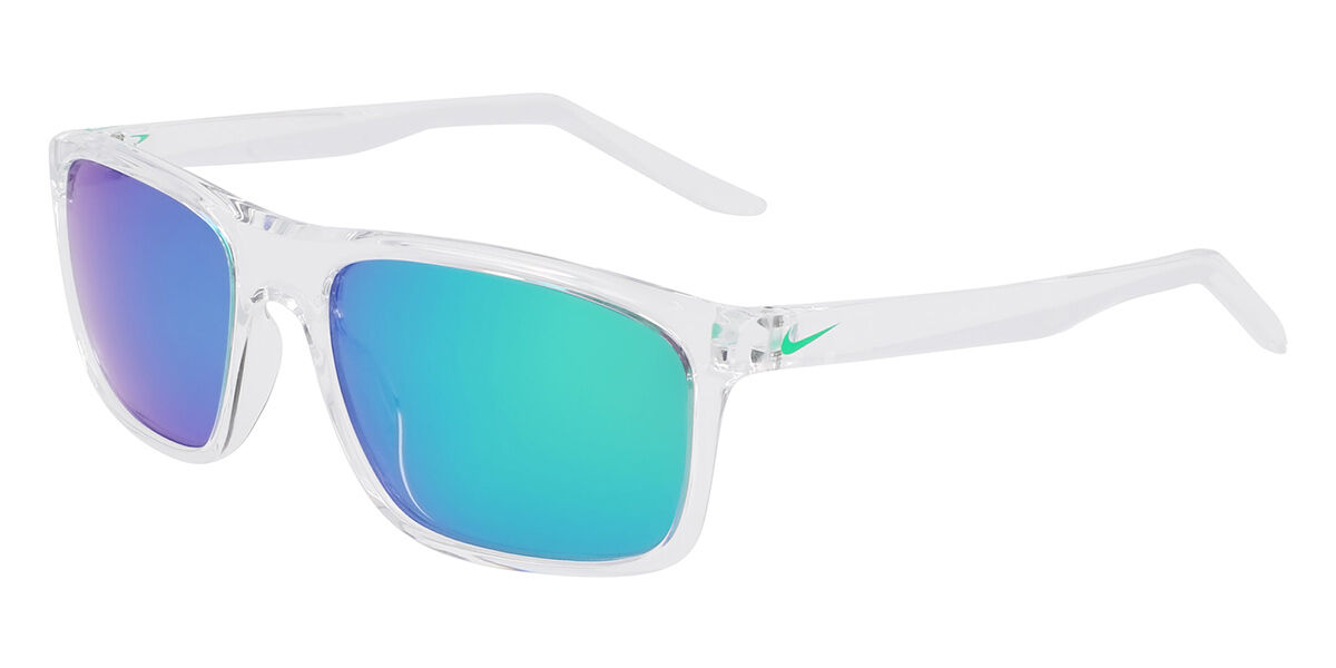 Nike FIRE L P N IU4690X Polarized 900, Clear frame, Green Mirror lenses