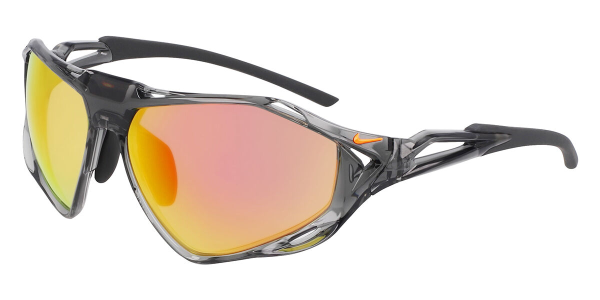 Nike ZEUS RISE E N IU8050X 084, Clear frame, Road Orange Mirror lenses