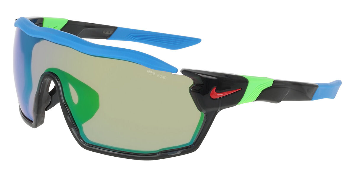 Nike SHOW X RUSH E DZ7369 060, Grey frame, Road Green Mirror lenses