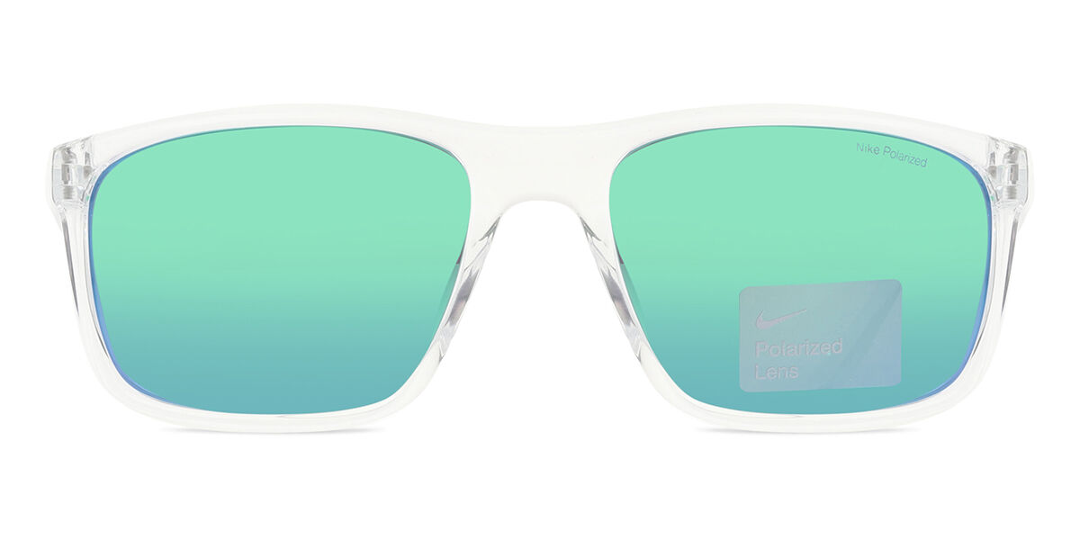 Nike FIRE L P FD1819 Polarized 900, Clear frame, Green Mirror lenses