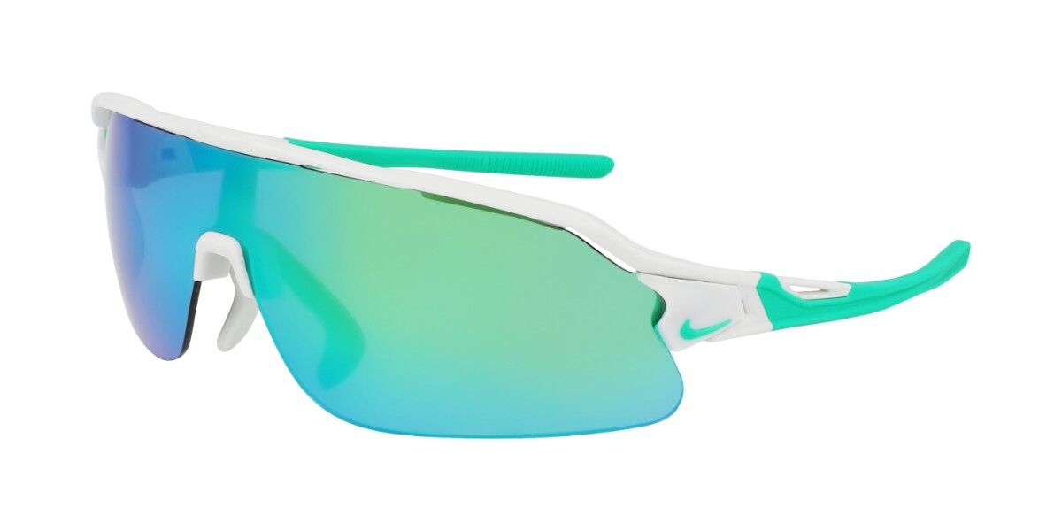 Nike FLYFREE SHIELD EV24033 907, Silver frame, Green Mirror lenses