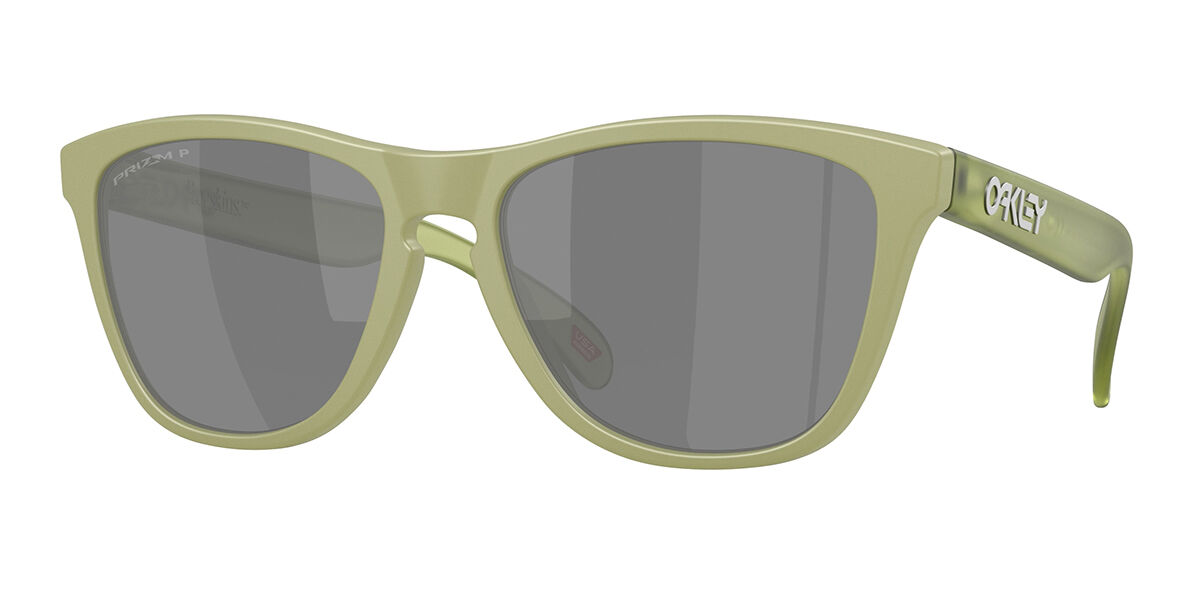 Oakley OO9245 FROGSKINS Asian Fit Polarized 9245E9, Green frame, Prizm Dark Grey Mirror Polarized lenses