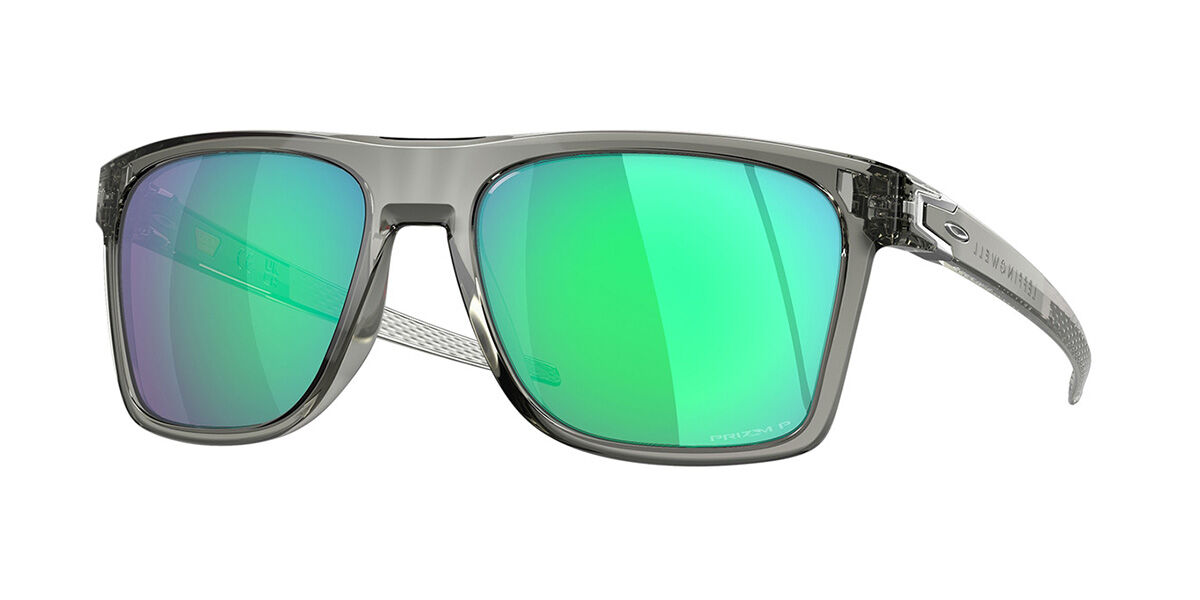 Oakley OO9100 LEFFINGWELL Polarized 910010, Grey frame, Prizm™ Jade Green Mirror lenses