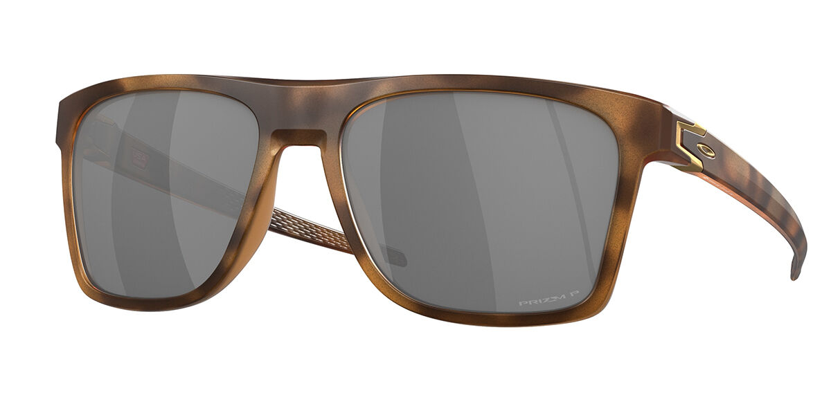 Oakley OO9100 LEFFINGWELL Polarized 910018, Tortoiseshell frame, Prizm™ Black Mirror lenses