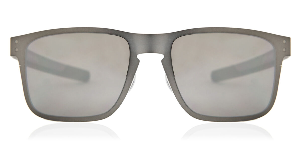Oakley OO4123 HOLBROOK METAL Polarized 412306, Grey frame, Prizm™ Black Mirror lenses
