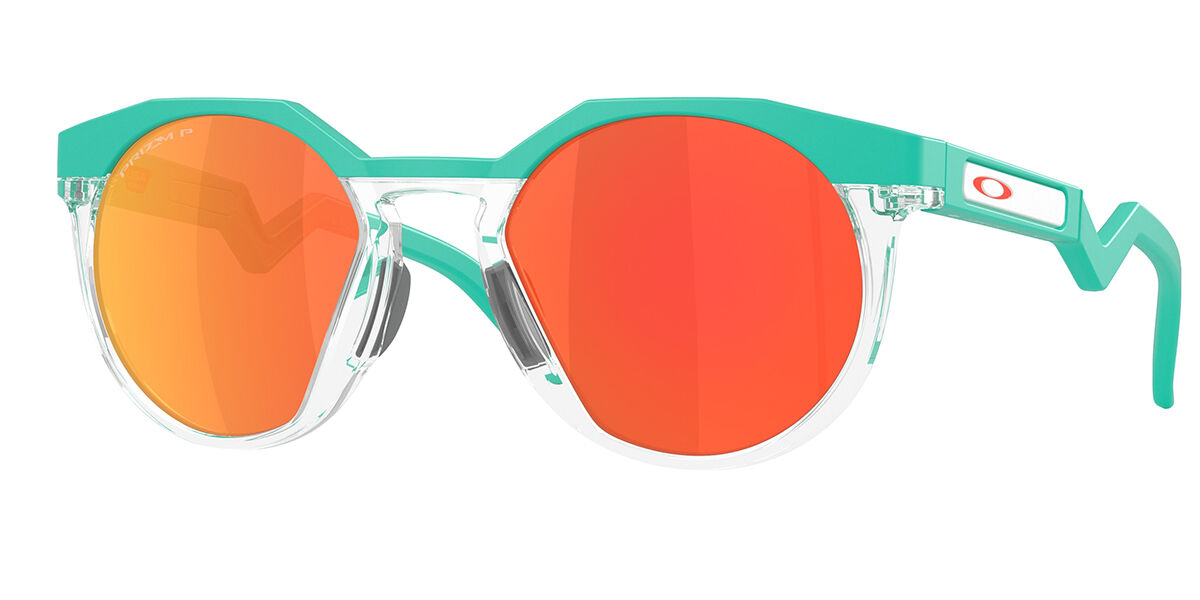Oakley OO9242 HSTN Polarized 924223, Green frame, Prizm Ruby Red Mirror Polarized lenses