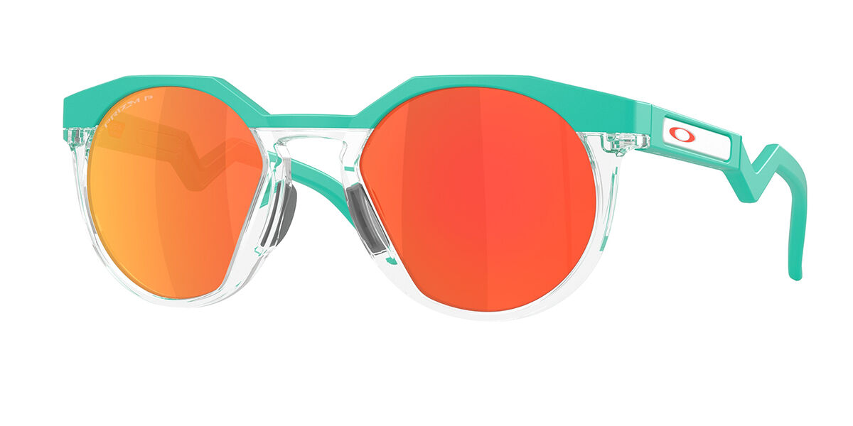Oakley OO9242A HSTN Asian Fit Polarized 924216, Green frame, Prizm Ruby Mirror Polarized lenses