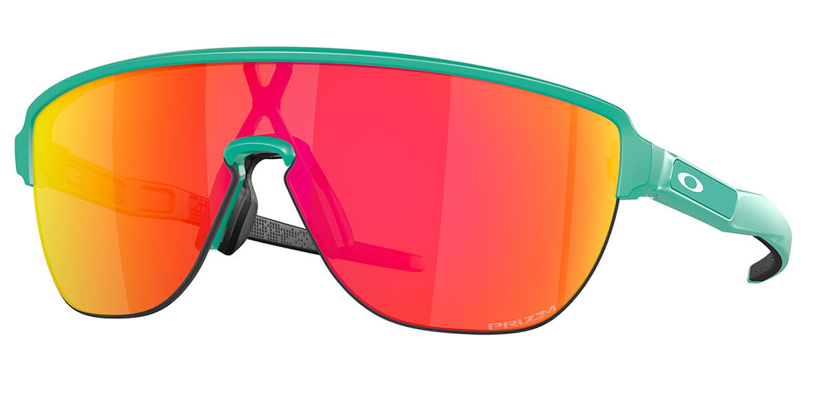 Oakley OO9248A CORRIDOR Asian Fit 924804, Green frame, Prizm™ Ruby Red Yellow lenses