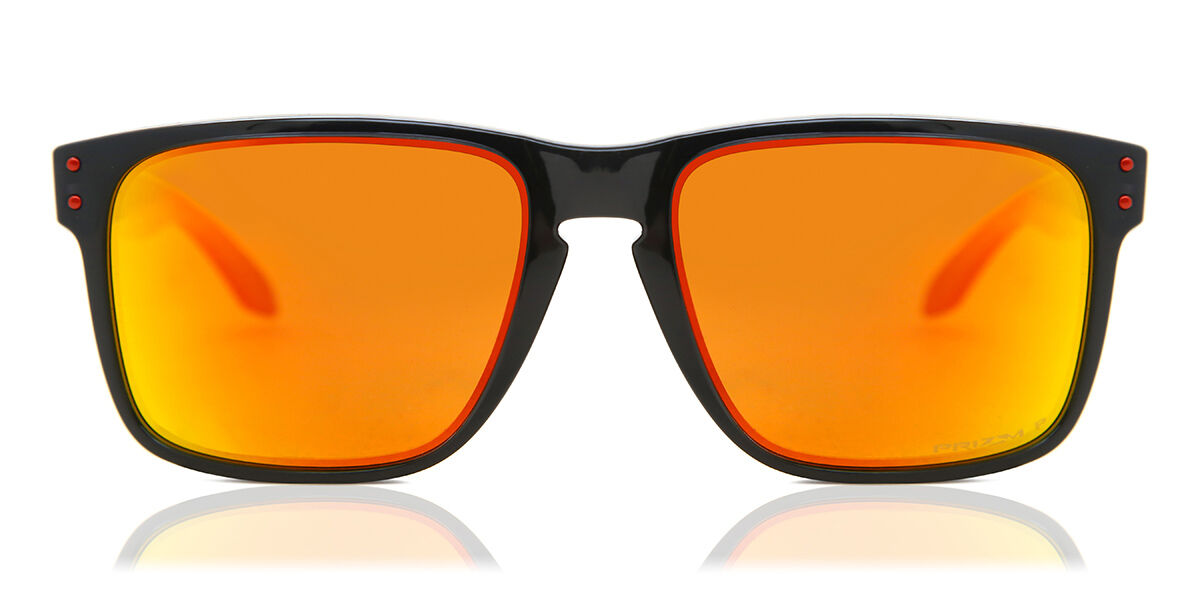 Oakley OO9417 HOLBROOK XL Polarized 941708, Black frame, Prizm™ Ruby Red Mirror lenses
