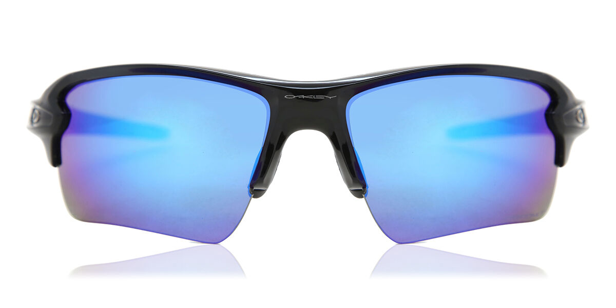 Oakley OO9188 FLAK 2.0 XL Polarized 9188F7, Black frame, Prizm™ Sapphire Blue Mirror lenses