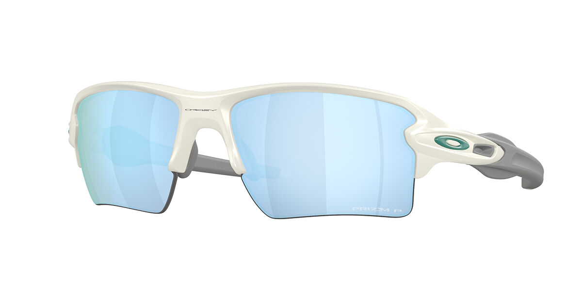 Oakley OO9188 FLAK 2.0 XL Polarized 9188K2, White frame, Prizm Deep Water Polarized lenses