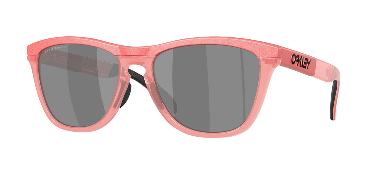 Oakley OO9284A FROGSKINS RANGE Asian Fit Polarized 928416, Pink frame, Prizm Black Mirror Polarized lenses