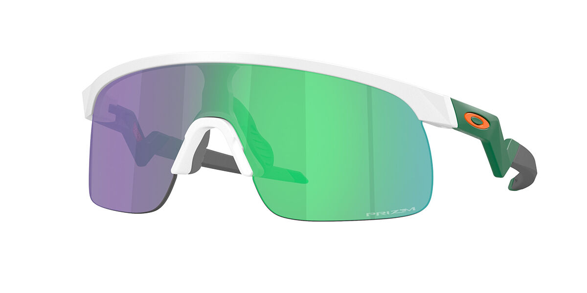 Oakley OJ9010 RESISTOR Kids 901033, White frame, Prizm Jade Mirror lenses