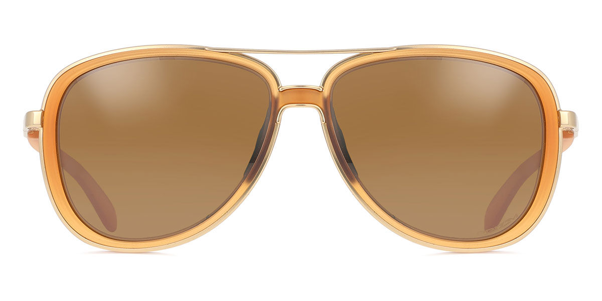 Oakley OO4129 SPLIT TIME 412928, Yellow frame, Prizm™ Tungsten Brown Mirror lenses