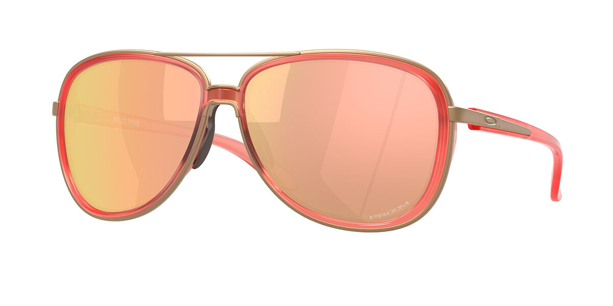 Oakley OO4129 SPLIT TIME 412930, Gold frame, Prizm Rose Gold Mirror lenses