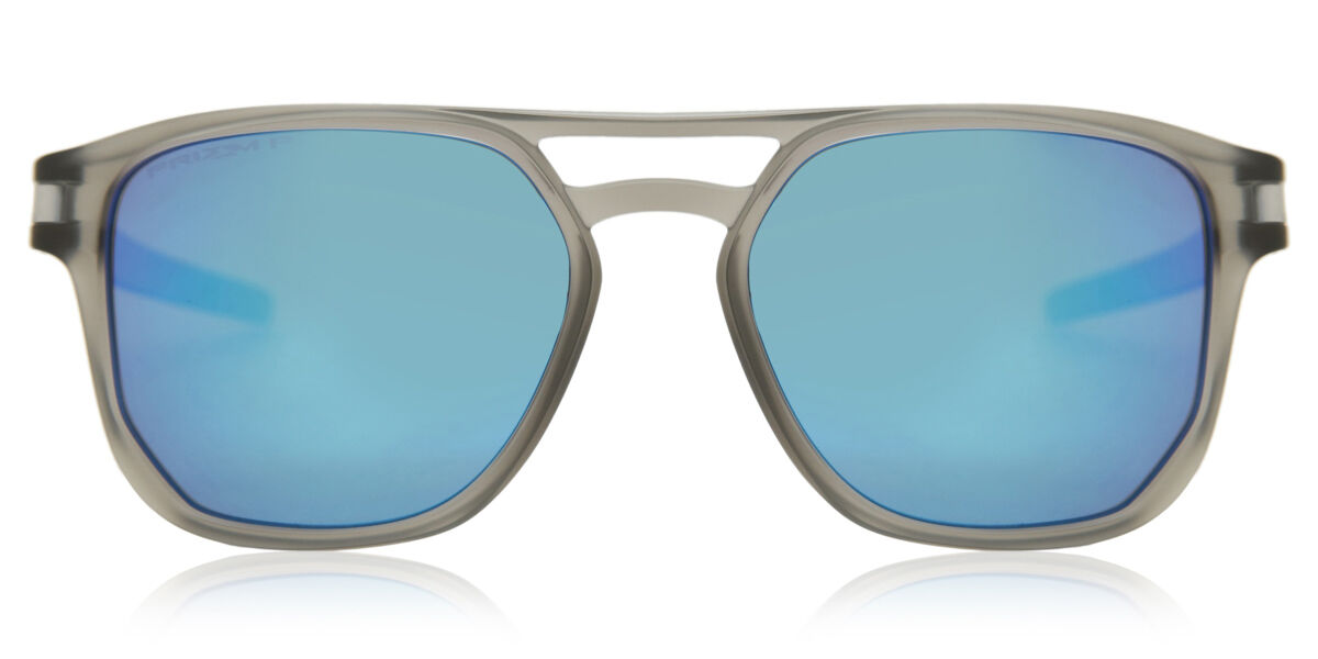 Oakley OO9436 LATCH BETA Polarized 943606, Grey frame, Prizm™ Sapphire Blue Mirror lenses