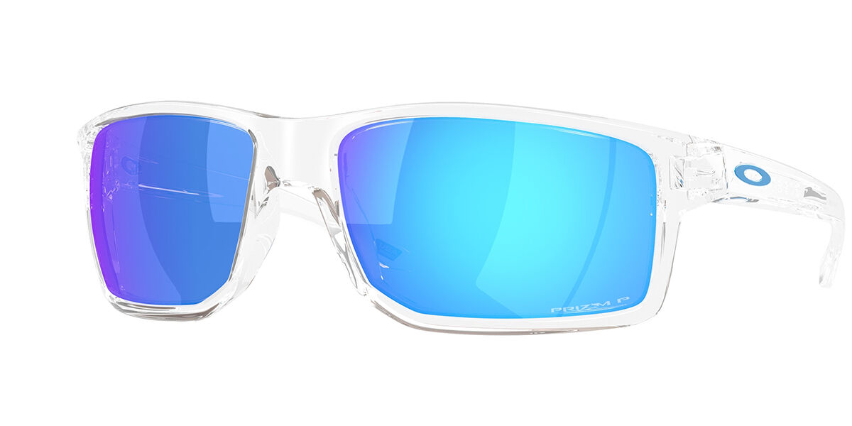 Oakley OO9470 GIBSTON XL Polarized 947005, Clear frame, Prizm™ Sapphire Blue Mirror Polarized lenses