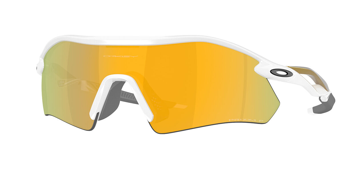 Oakley OO9495D RADAR PLATE Asian Fit Polarized 949505, White frame, Prizm 24K Mirror Polarized lenses
