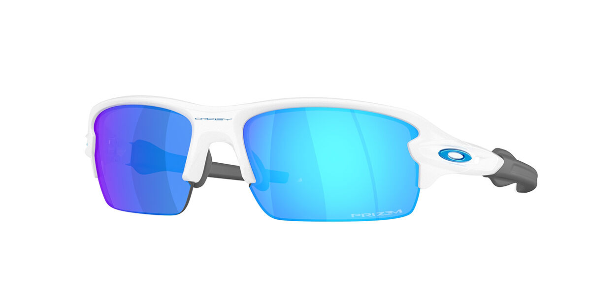 Oakley OO9511 FLAK 2.0 S 951102, White frame, Prizm Sapphire Mirror lenses