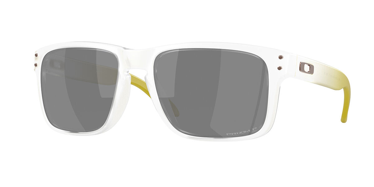 Oakley OO9244 HOLBROOK Asian Fit Polarized 924484, White frame, Prizm Black Mirror Polarized lenses