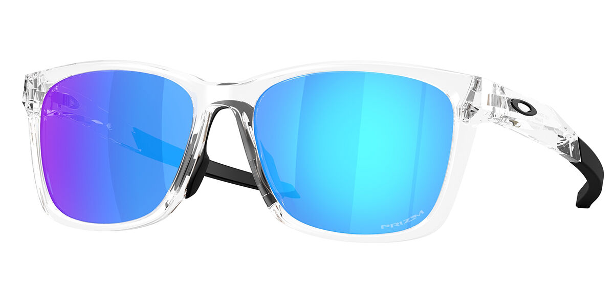Oakley OO9506D PARACORD Asian Fit 950607, Clear frame, Prizm Sapphire Blue Mirror lenses