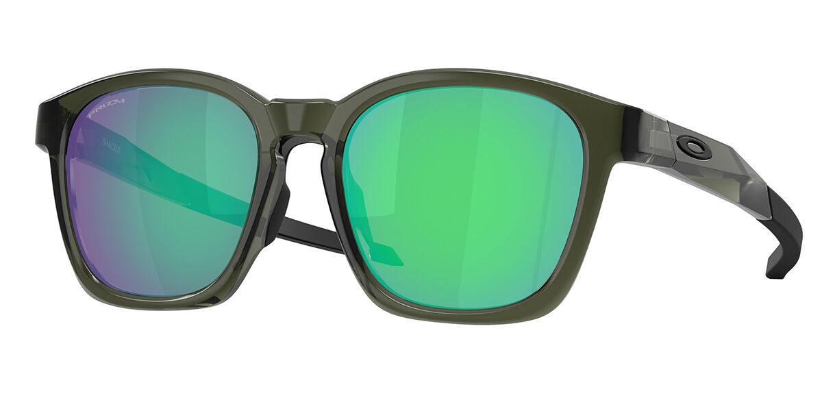 Oakley OO9507D SHACKLE Asian Fit 950702, Green frame, Prizm Jade Green Mirror lenses