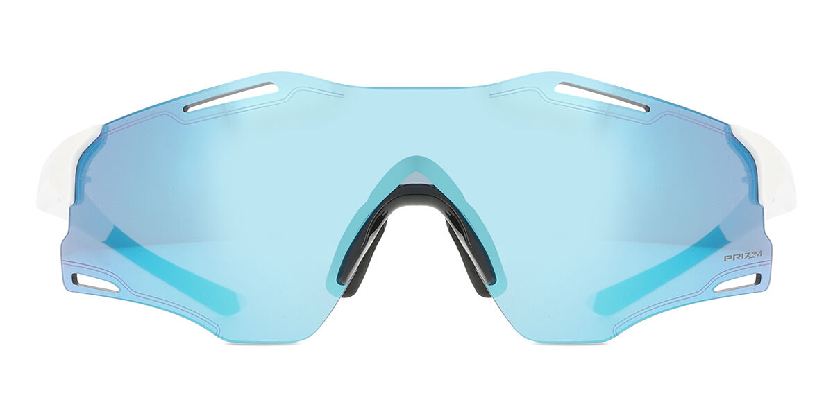 Oakley OO9512D CYBR ZERO Asian Fit 951202, White frame, Prizm Sapphire Blue Mirror lenses
