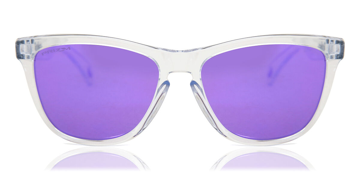 Oakley OO9013 FROGSKINS 9013H7, Clear frame, Prizm™ Violet Mirror lenses